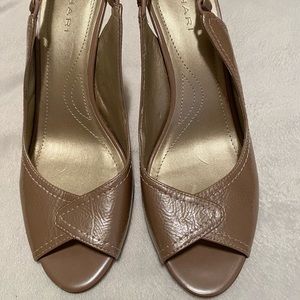Tahari sling back pumps - taupe